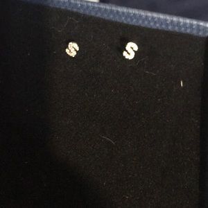 Gold and diamond letter s